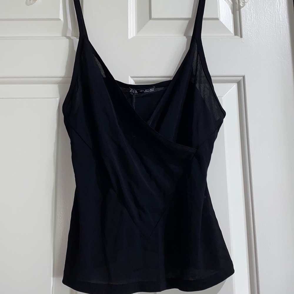 Zara v neck mesh cami